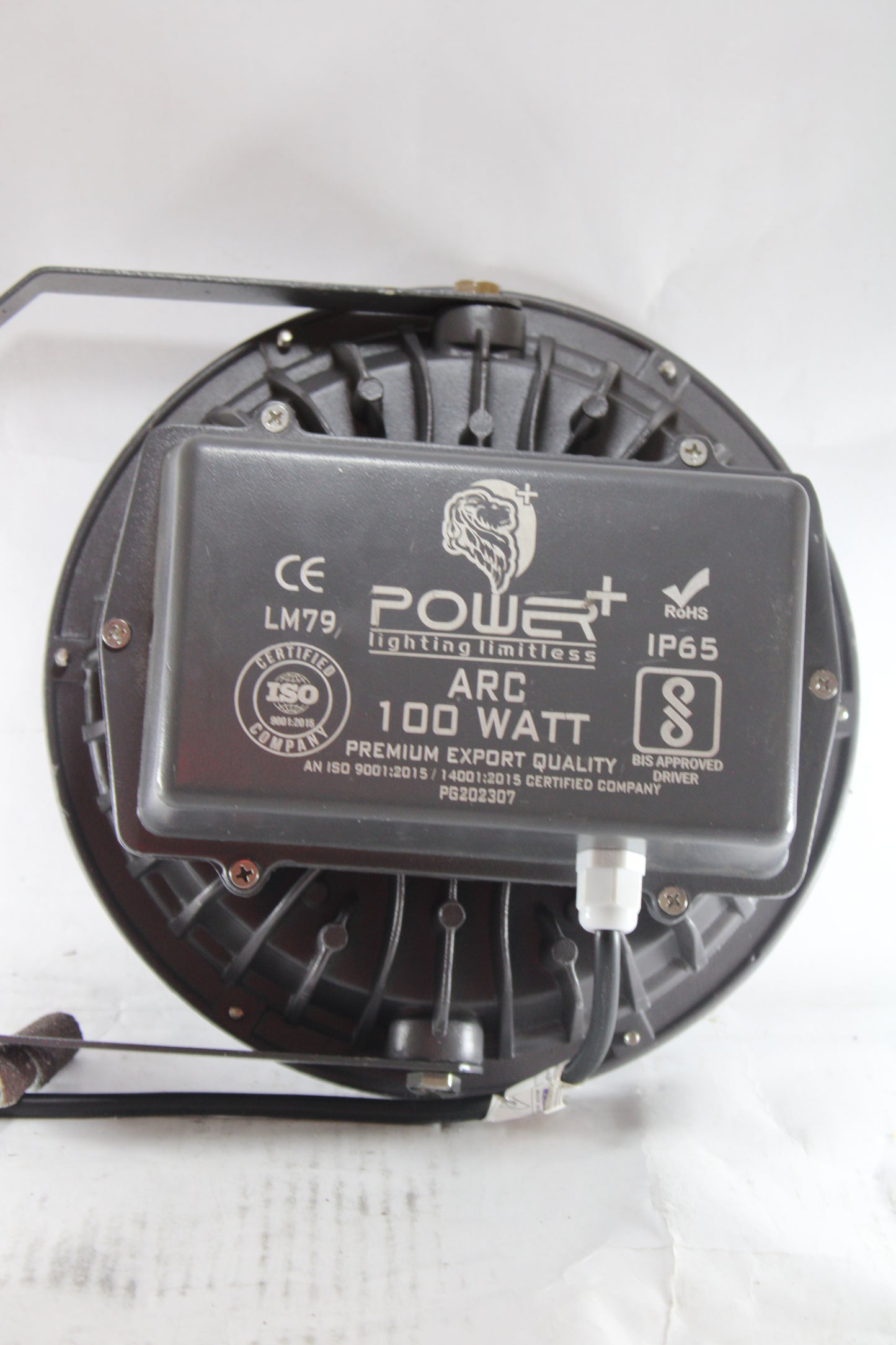 Power+ 100W LENS model UFO HIGH BAY LED Light with PC lenses Diffuser Cover 14000lm(white) | Pack of 1