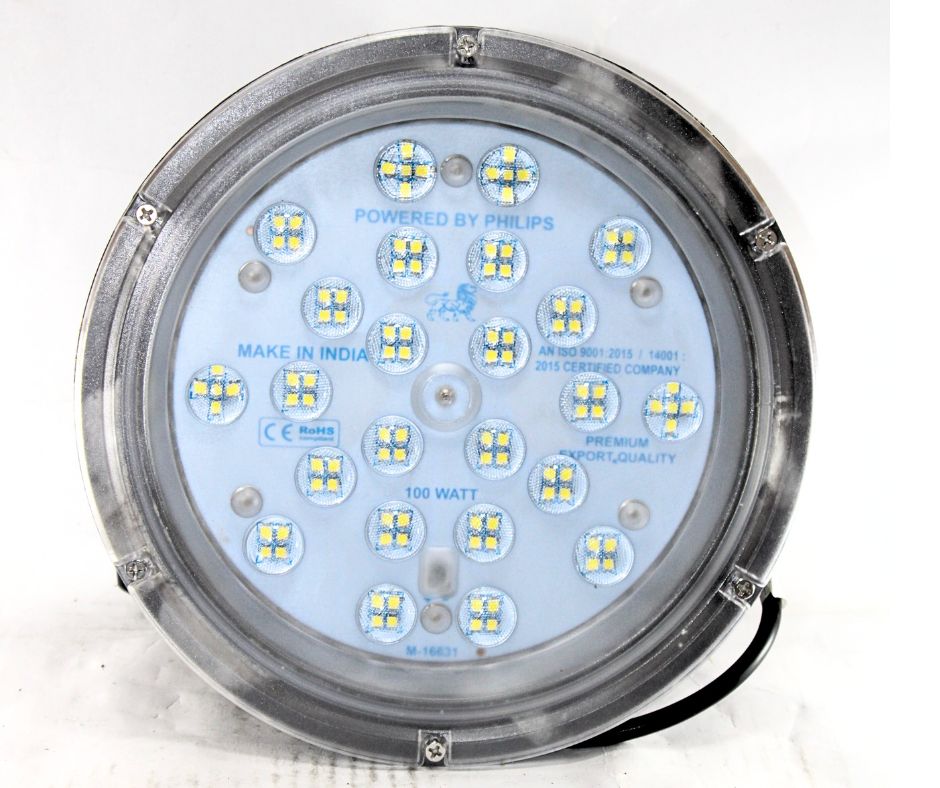 Power+ 100W LENS model UFO HIGH BAY LED Light with PC lenses Diffuser Cover 14000lm(white) | Pack of 1