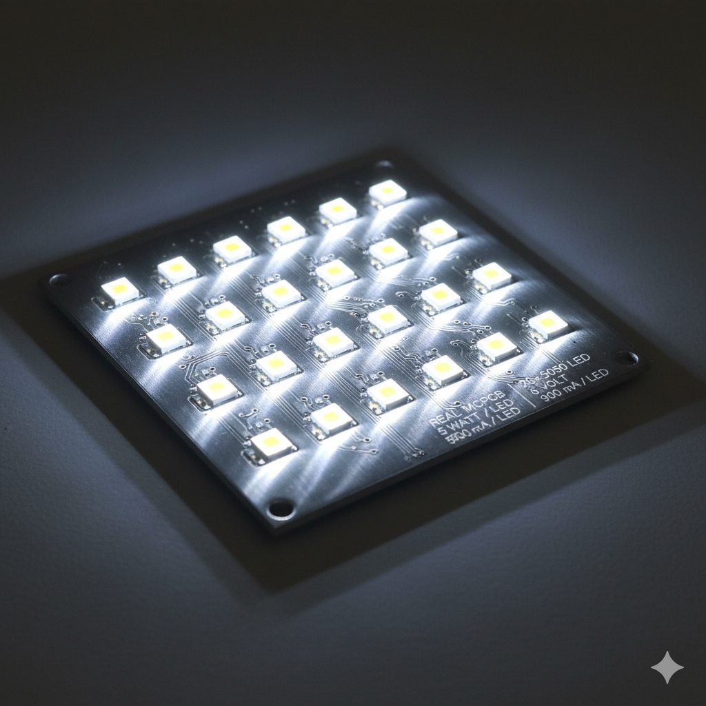 PLW's SMD LED 5050 {Qty-: 50 pcs} 5 Watt 6 Volt ,(Color: WHITE) Super Bright 6500K, 850- 900LM- 800-900mA, SMD LED Chip for Repair Street Light, Flood Light and Highbay/UFO Lights (Pack of 50)