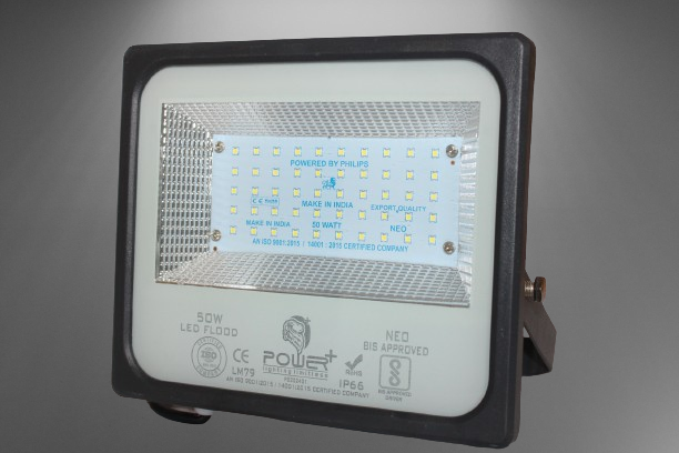 Power Plus's 50W Led Outdoor Flood Light Waterproof | Short circuit & surge protection. -(Cool White)-Pack of 1