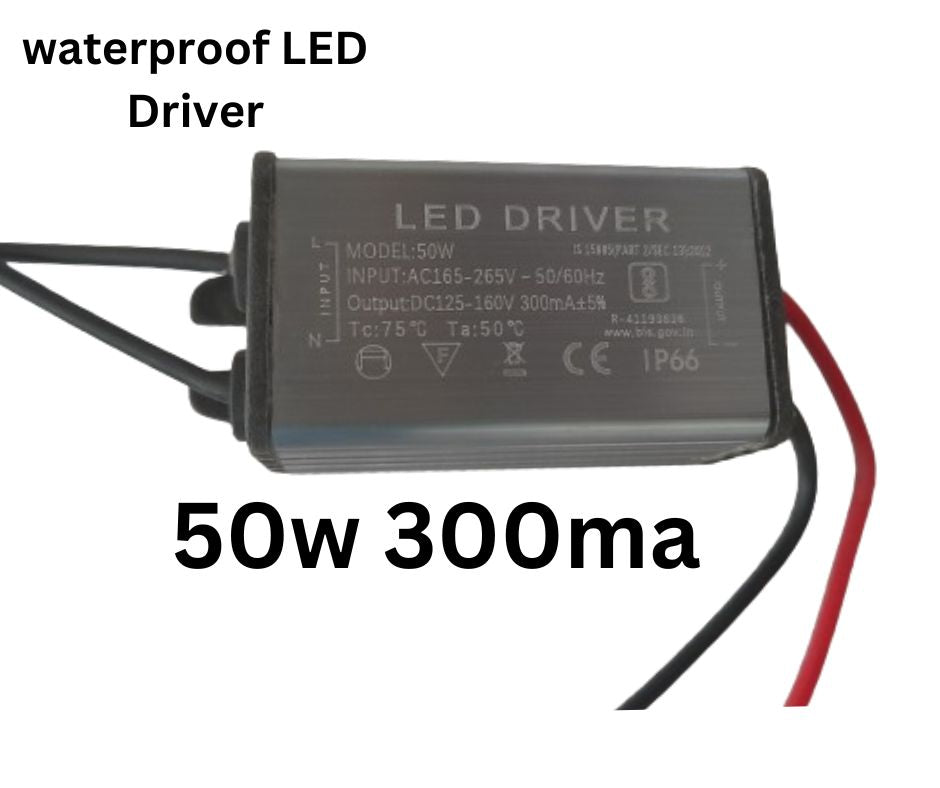 50w 300ma LED Driver Power Supply IP65 for Street Light & Flood Light - pack of 3