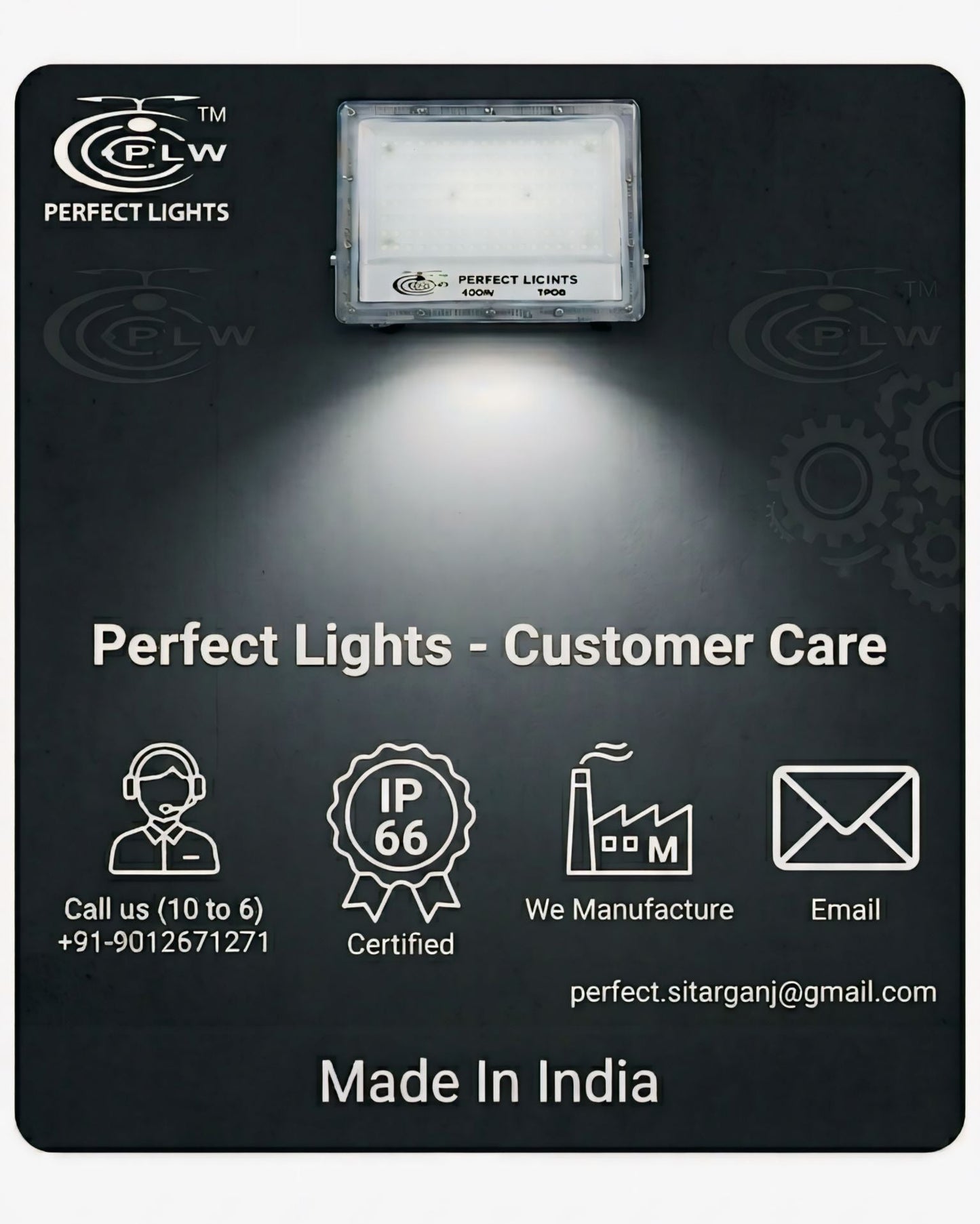 PLW 100W LED Flood Light IP66 Waterproof High Power Outdoor Indoor Light | 18 months warranty pack of 1