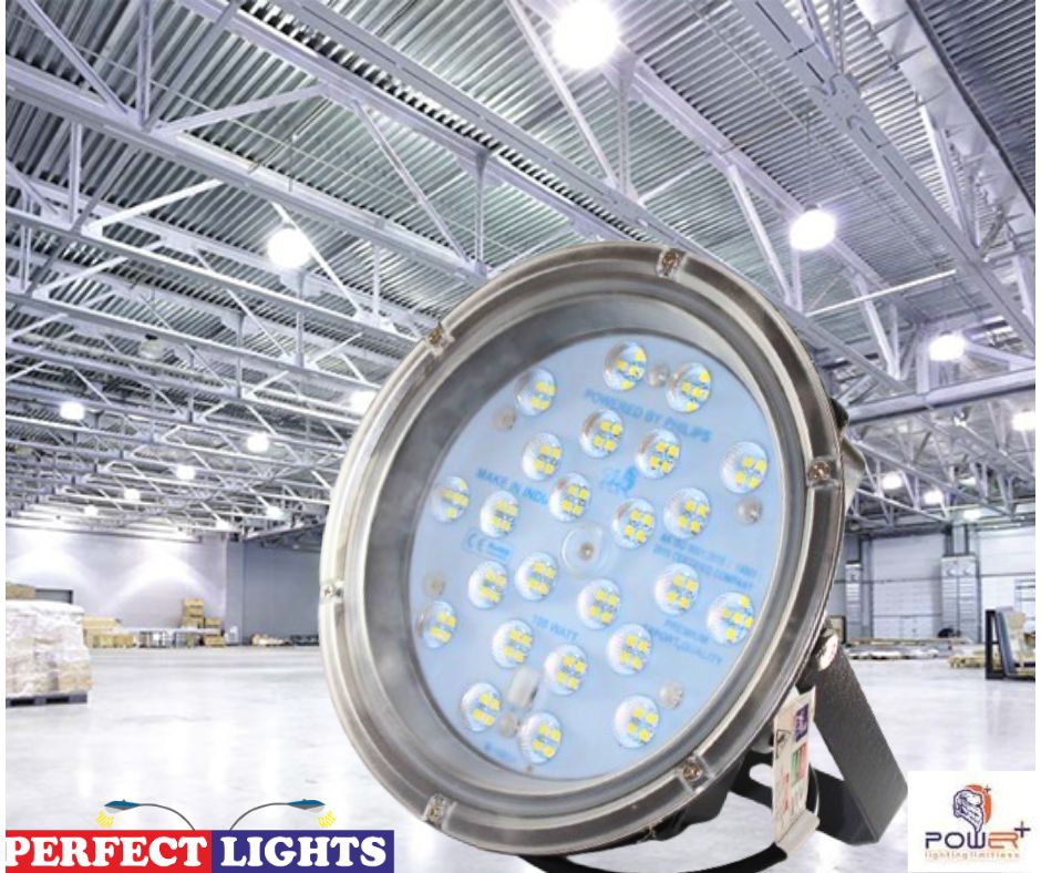 Power+ 100W LENS model UFO HIGH BAY LED Light with PC lenses Diffuser Cover 14000lm(white) | Pack of 1