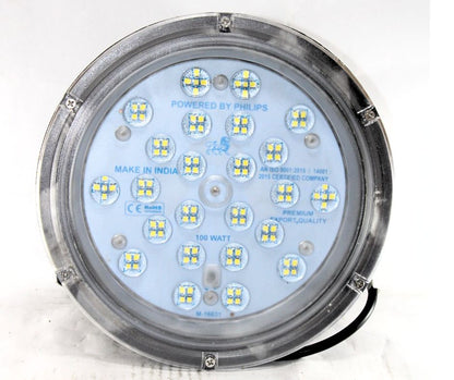 Power+ 100W LENS model UFO HIGH BAY LED Light with PC lenses Diffuser Cover 14000lm(white) | Pack of 1