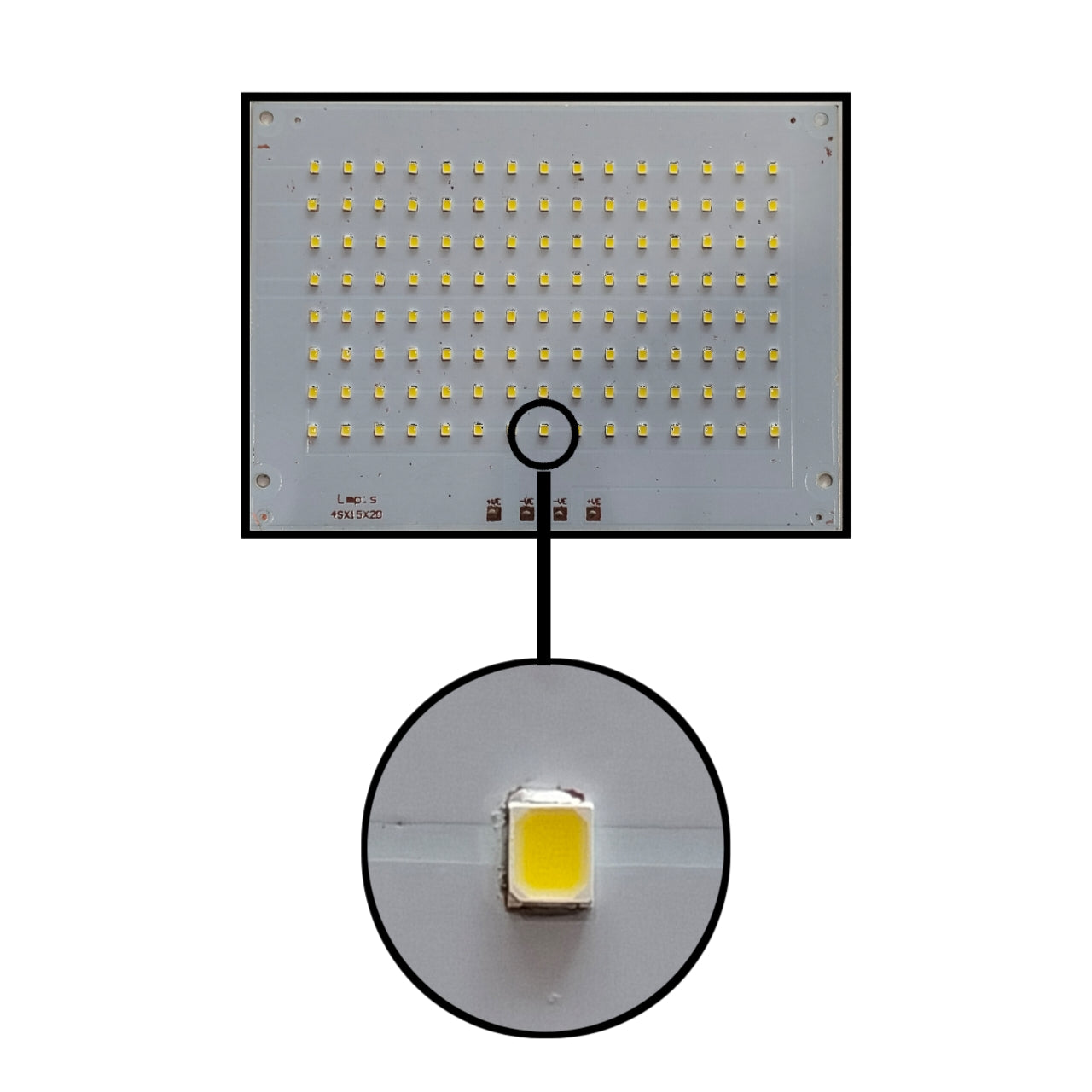 PLW 100W LED Flood Light MCPCB Board size 13x18 cm, High Brightness Replacement PCB
