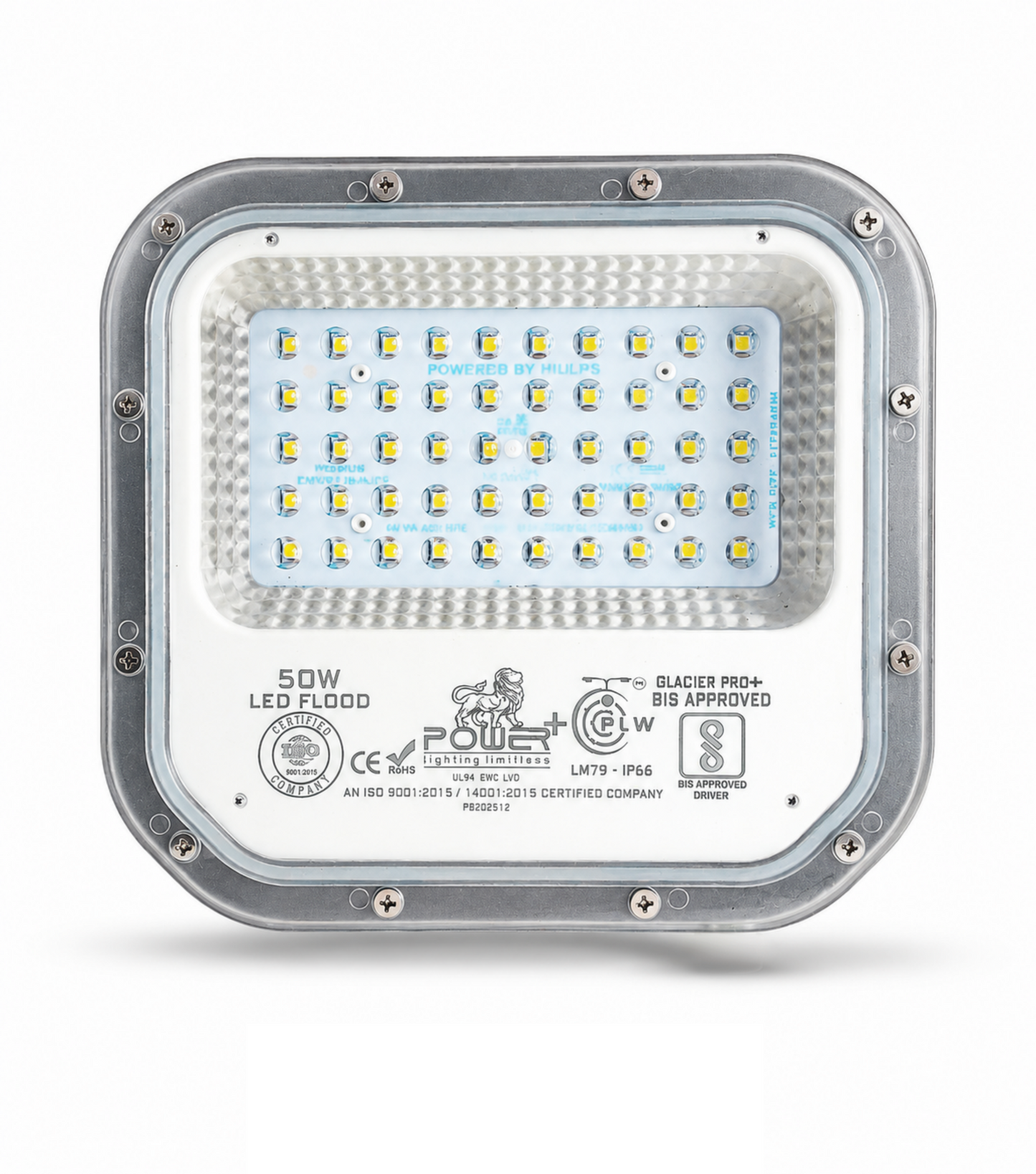 Power Plus's 50W LED Flood Light Lens Model : Glacier Pro, IP65 Rated waterproof technology Outdoor Light- Pack of 1 (coolWhite,)