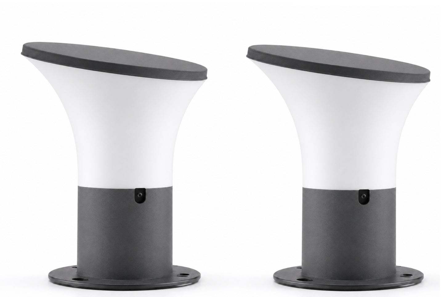 PLW Modern Outdoor Gate Lamp ,Model Oppo B22 Aluminum Base– Premium Pillar Light |  Pack of 2 (Bulb Not Included)