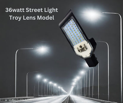 POWER Plus 36Watt LED Street Light LENS Model Waterproof ,Street Lights Outdoor, Street Lamp, LED Street Road Lights With 6kva Surge Protection - Color : Cool White,Pack-1 nos