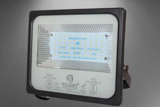 Power Plus's 50W Led Outdoor Flood Light Waterproof | Short circuit & surge protection. -(Cool White)-Pack of 1