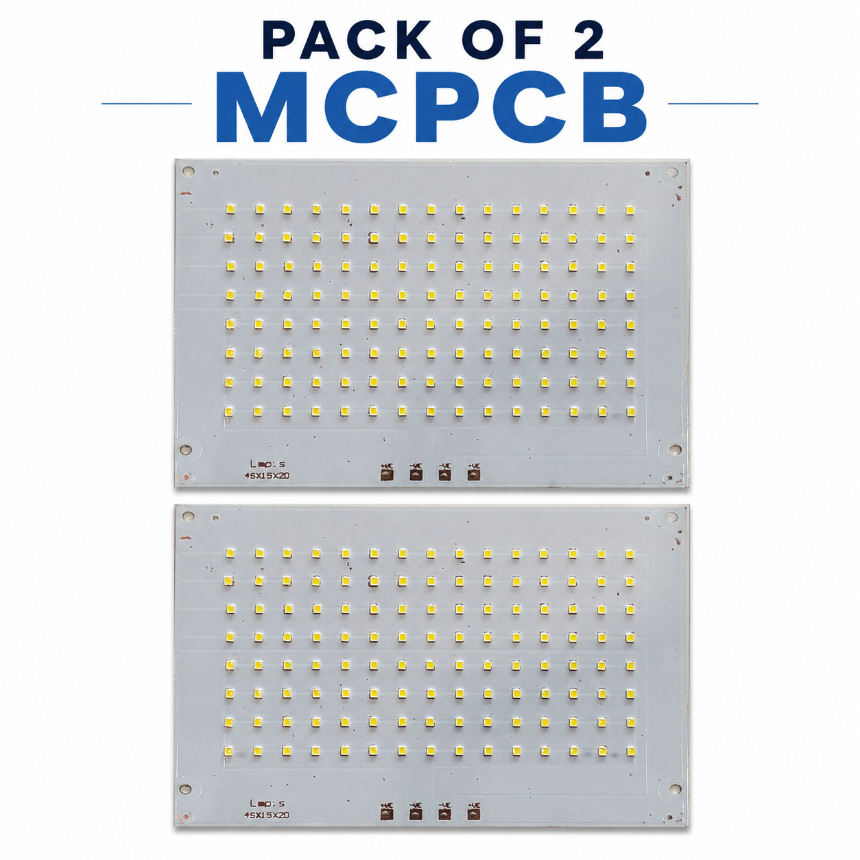 PLW 100W LED Flood Light MCPCB Board size 13x18 cm, High Brightness Replacement PCB