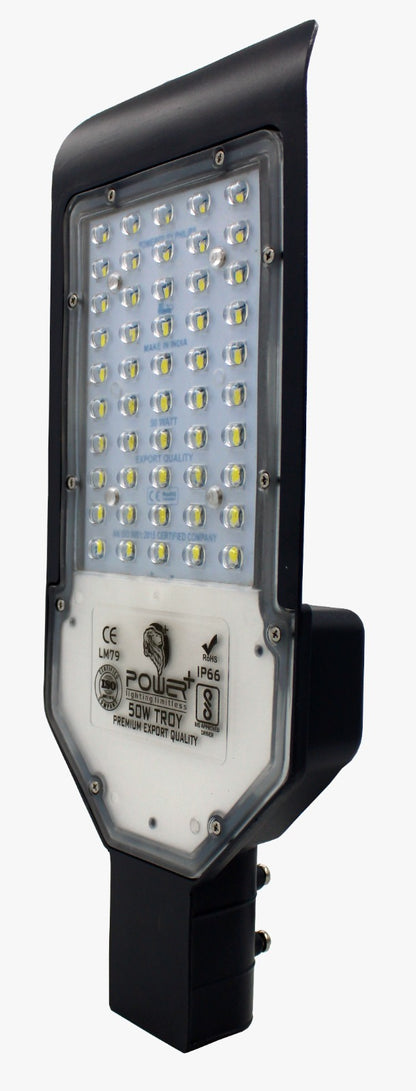 Power Plus's 50 Watt LED Street Light Lens Model Waterproof  Technology, Street Lights Outdoor, Street Lamp, LED Street Road Lights With 6kva Surge Protection - Color : Cool White,Pack-1pc
