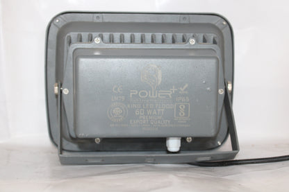 Power Plus's 60watt Led  Flood Light Premium Heavy King Model, INDUSTRIAL Waterproof - IP66 Led Lights |Short circuit & surge protection -(Light color: White)-Pack of 1.