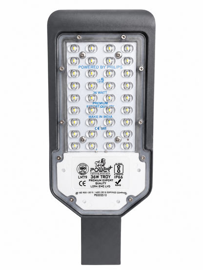 POWER Plus 36Watt LED Street Light LENS Model Waterproof ,Street Lights Outdoor, Street Lamp, LED Street Road Lights With 6kva Surge Protection - Color : Cool White,Pack-1 nos