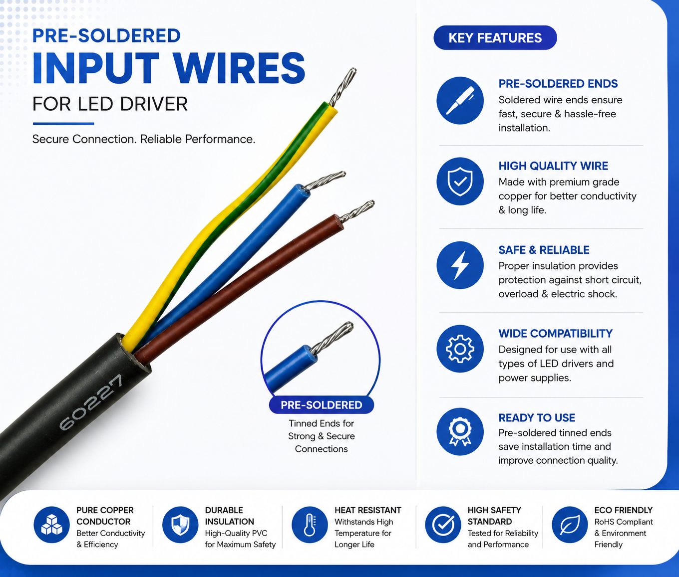 Perfect Lights 50w 750mA LED Driver Power Supply IP65 for Street Light & Flood Light LED Driver with 6KVA surge protection - pack of 10