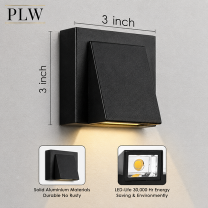 PLW 1 Way K 3W LED Wall Light | 6W IP66 Waterproof Outdoor Wall Lamp | Warm White | Premium Aluminium Body | 1 Year Warranty- 1 pcs