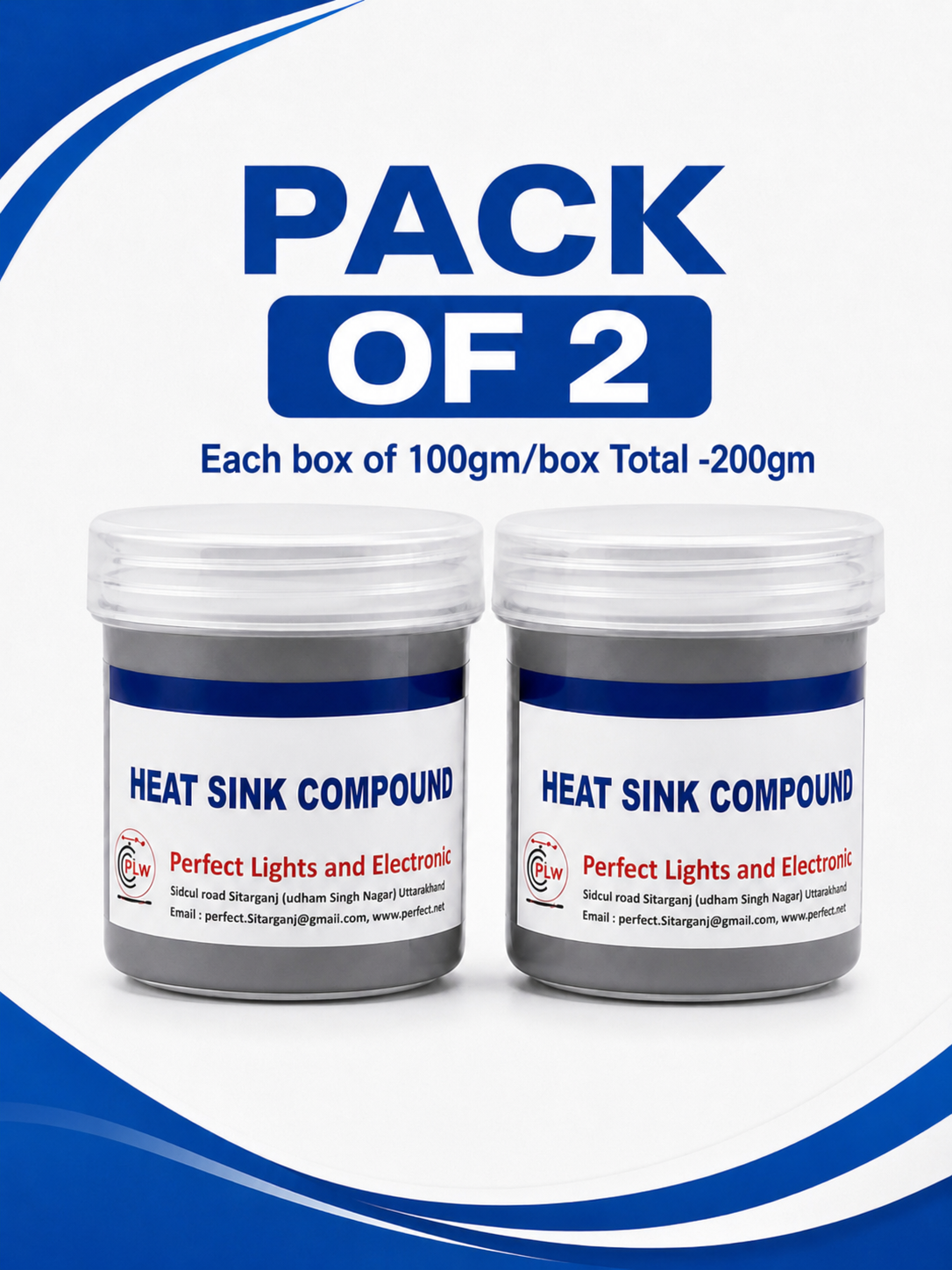 PLW Heat Sink Compound – Pack of 2 (100gm Each | Total 200gm)