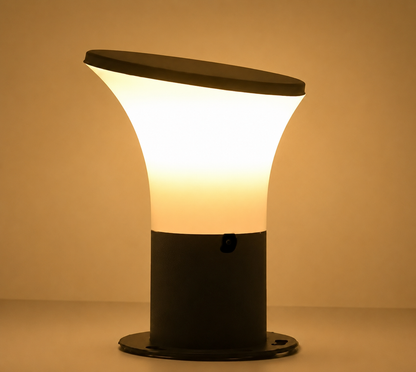 PLW Modern Outdoor Gate Lamp ,Model Oppo B22 Aluminum Base– Premium Pillar Light |  Pack of 2 (Bulb Not Included)