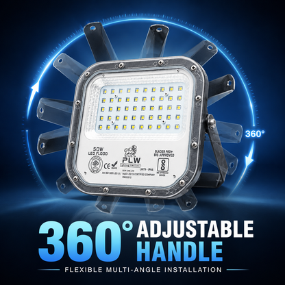 Power Plus's 50W LED Flood Light Lens Model : Glacier Pro, IP65 Rated waterproof technology Outdoor Light- Pack of 1 (coolWhite,)
