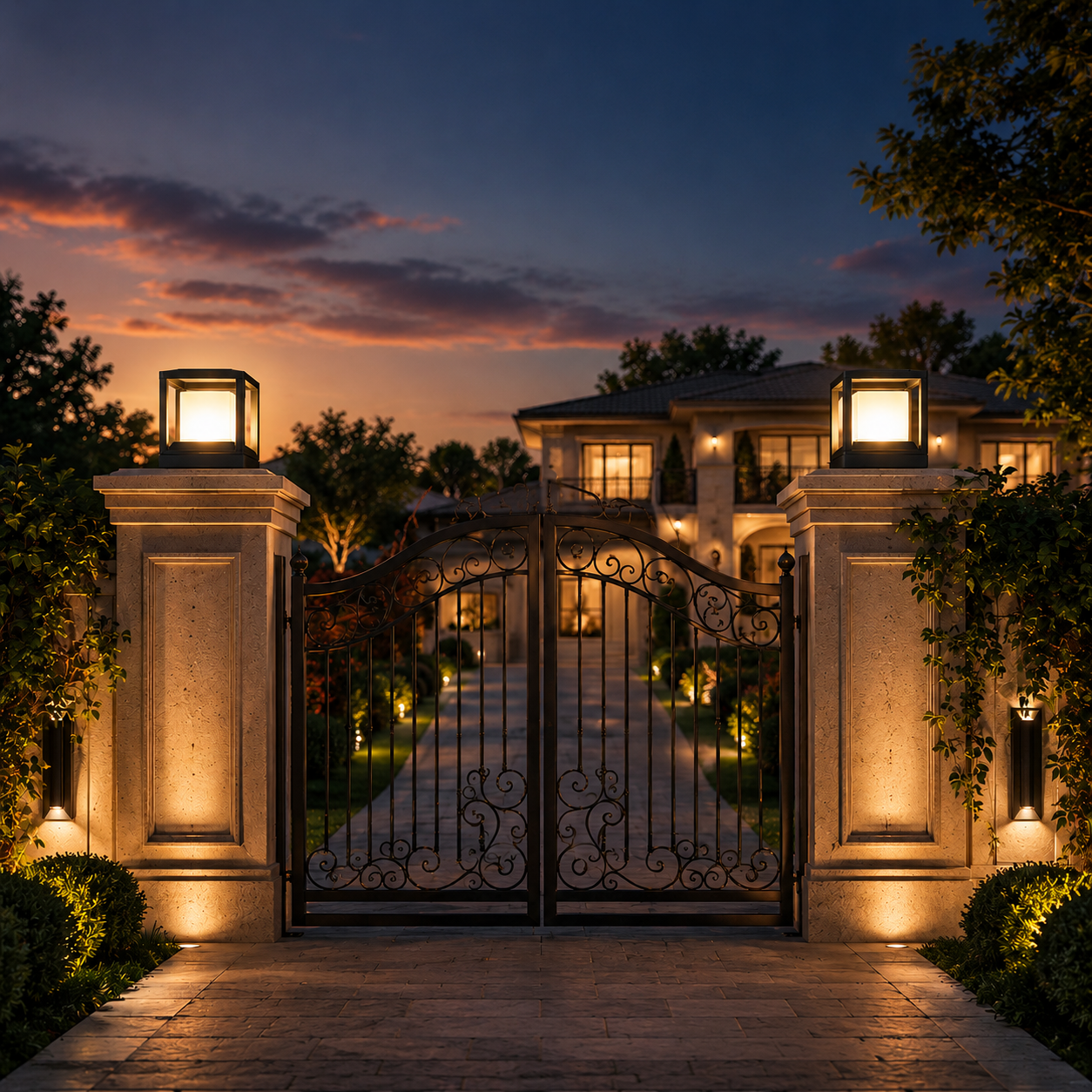 PLW  LED Outdoor LED Gate Pillar Light  | Modern Waterproof Garden Lamp | Warm White Decorative Boundary Wall & Entrance Lighting LED Color Warm White(4k) Model Tomaz cube sm -(Pack of 2)