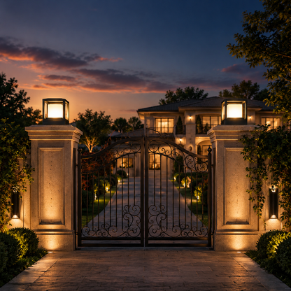 PLW  LED Outdoor LED Gate Pillar Light  | Modern Waterproof Garden Lamp | Warm White Decorative Boundary Wall & Entrance Lighting LED Color Warm White(4k) Model Tomaz cube sm -(Pack of 2)