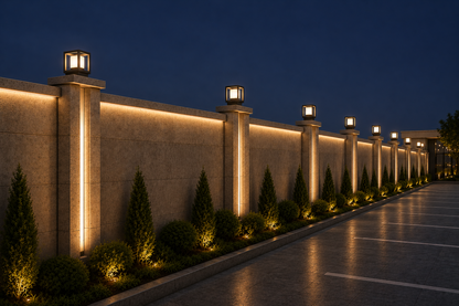PLW  LED Outdoor LED Gate Pillar Light  | Modern Waterproof Garden Lamp | Warm White Decorative Boundary Wall & Entrance Lighting LED Color Warm White(4k) Model Tomaz cube sm -(Pack of 2)