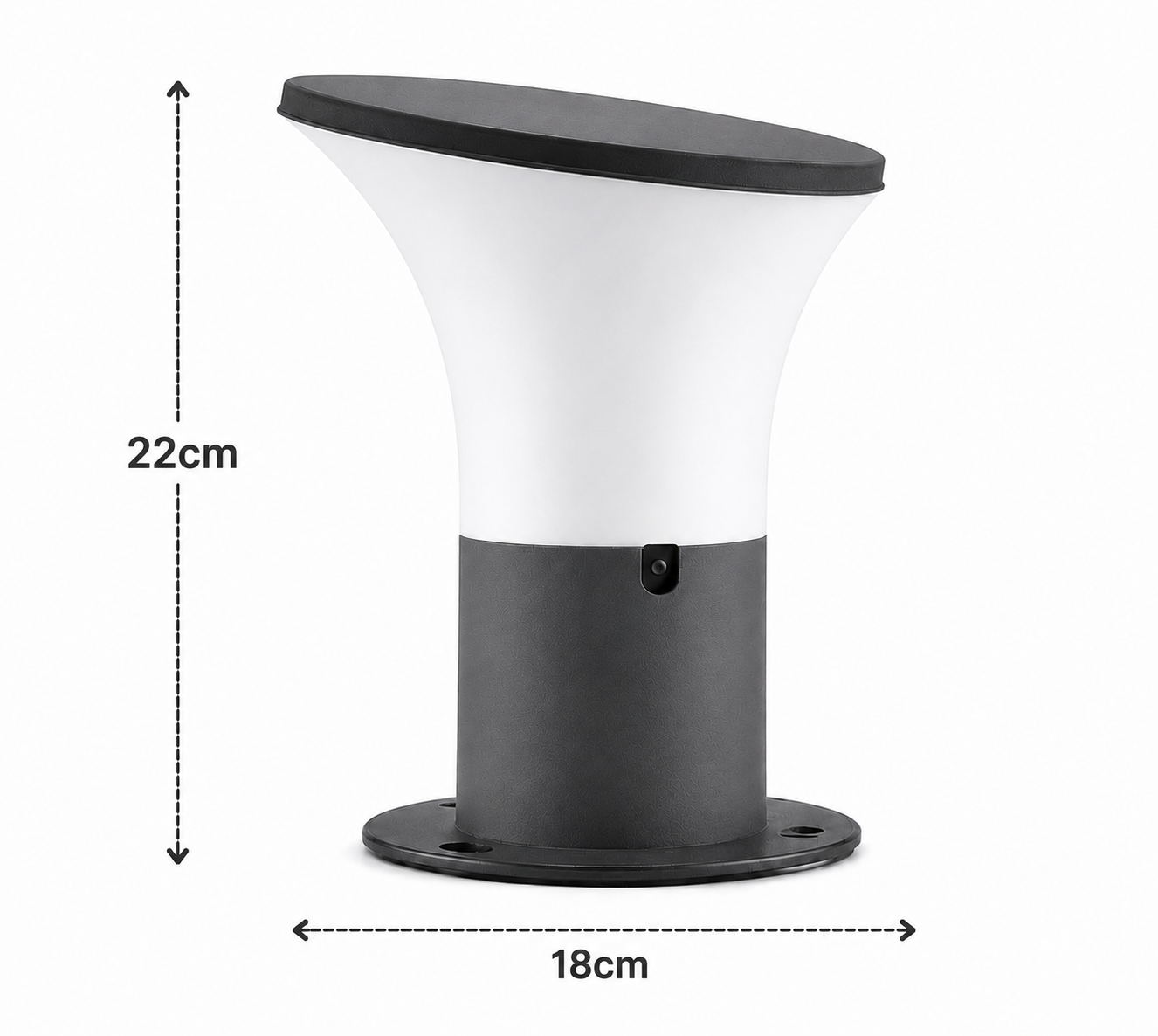 PLW Modern Outdoor Gate Lamp ,Model Oppo B22 Aluminum Base– Premium Pillar Light |  Pack of 2 (Bulb Not Included)