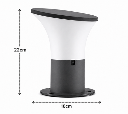 PLW Modern Outdoor Gate Lamp ,Model Oppo B22 Aluminum Base– Premium Pillar Light |  Pack of 2 (Bulb Not Included)