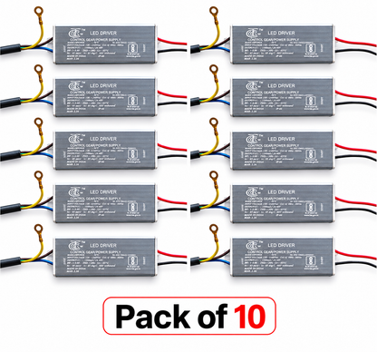 PLW 50w 1500mA, LED Driver Power Supply IP65 for Street Light & Flood Light , LED Driver with 6KVA surge protection- pack of 10