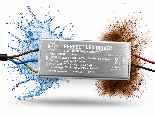 Perfect Lights 50w 750mA LED Driver Power Supply IP65 for Street Light & Flood Light LED Driver with 6KVA surge protection - pack of 10
