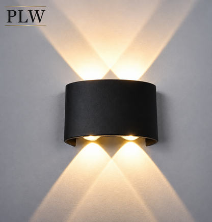 PLW 4 Way LED Wall Light Up down | 4W IP66 Waterproof Up Down Outdoor Wall Lamp | Warm White | Premium Aluminium Body | 1 Year Warranty
