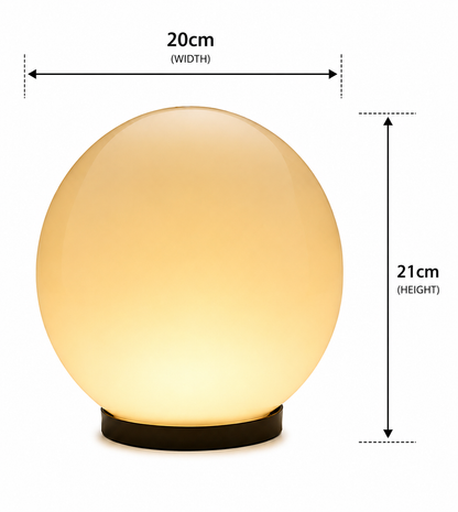 PLW Premium Outdoor Globe Pillar Light Round | Modern Garden Gate Lamp circle safe | Bulb Extra Required | Pack of 2