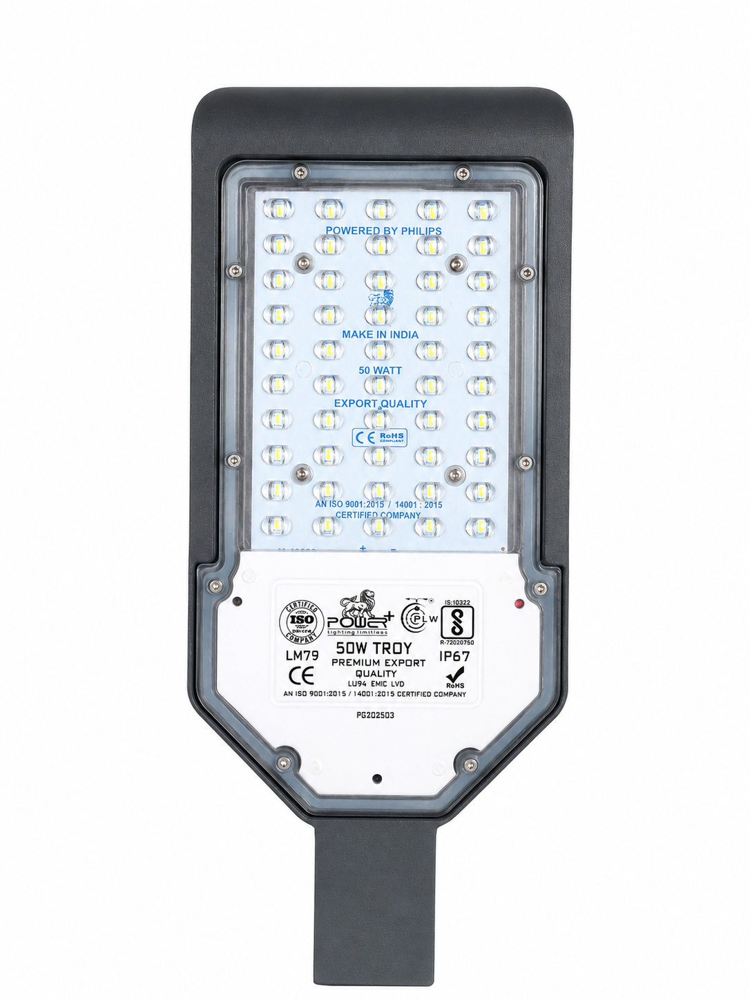 Power Plus's 50 Watt LED Street Light Lens Model Waterproof  Technology, Street Lights Outdoor, Street Lamp, LED Street Road Lights With 6kva Surge Protection - Color : Cool White,Pack-1pc