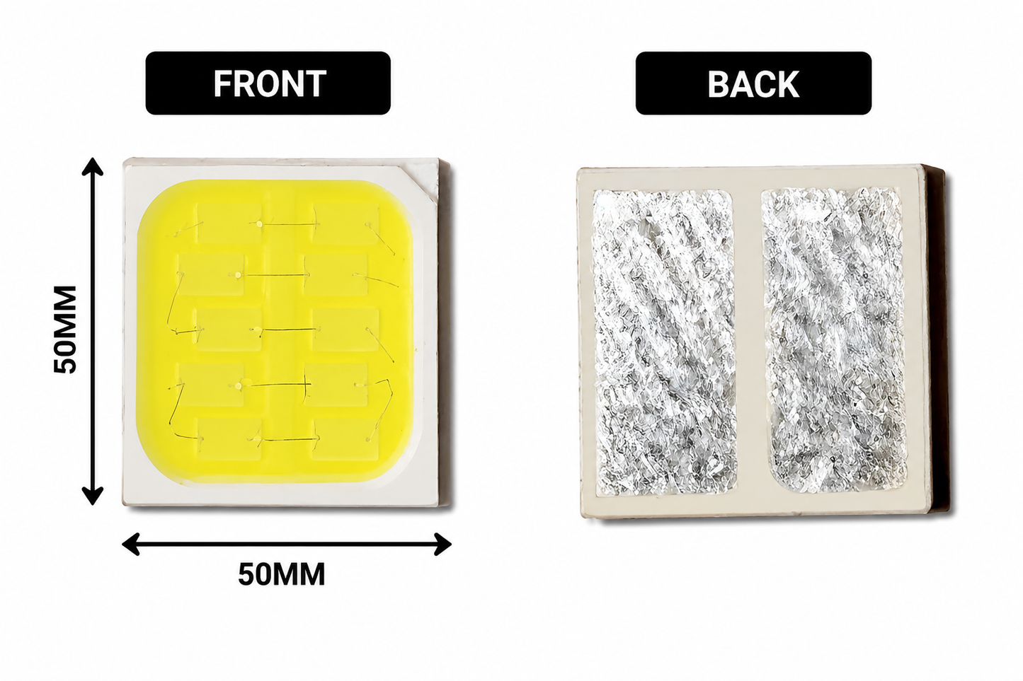PLW's SMD LED 5050 {Qty-: 100 pcs} 5 Watt 6 Volt (Color: WHITE) Super Bright 6500K, 850- 900LM- 800-900mA, SMD LED Chip for Repair  Street Light, Flood Light and Highbay/UFO Lights (Pack of 100)