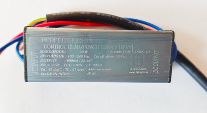 Perfect Light's 30w 900mA,  LED Driver Power Supply , Output Voltage: DC24v- 36V,  IP65 for Street Light & Flood Light LED Driver with 6KVA surge protection