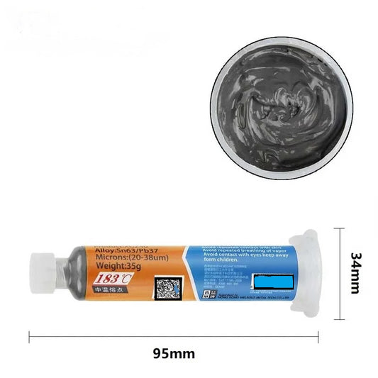 SMD Solder Paste Syringe XG-Z40 35G 183°c for SMD LED's and Ic Rework and soldering BGA chips.